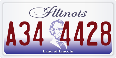 IL license plate A344428
