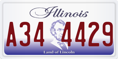 IL license plate A344429