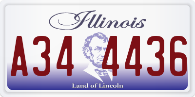 IL license plate A344436