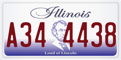 IL license plate A344438
