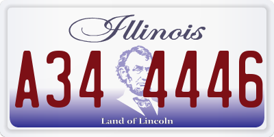 IL license plate A344446