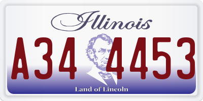 IL license plate A344453