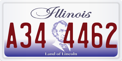 IL license plate A344462
