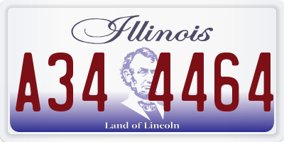 IL license plate A344464