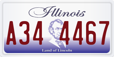 IL license plate A344467