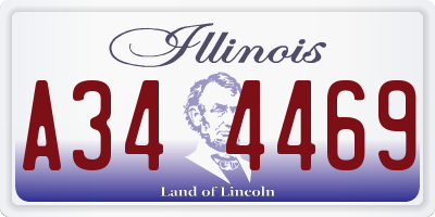 IL license plate A344469