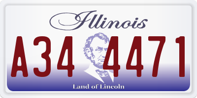 IL license plate A344471
