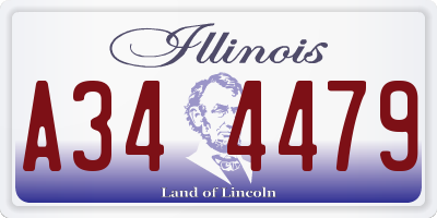IL license plate A344479