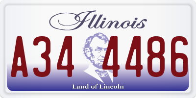 IL license plate A344486