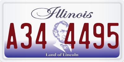 IL license plate A344495