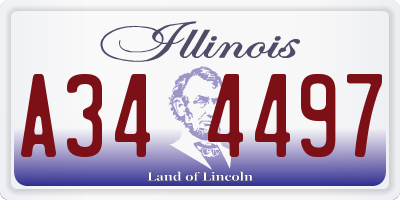 IL license plate A344497