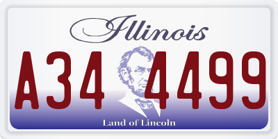 IL license plate A344499