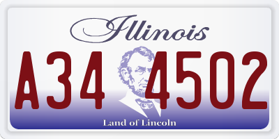 IL license plate A344502