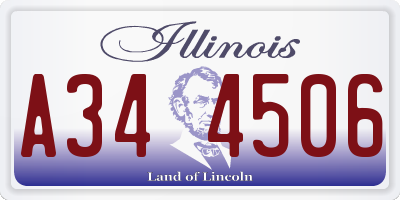 IL license plate A344506
