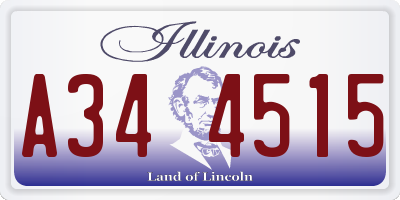 IL license plate A344515