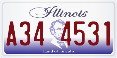 IL license plate A344531