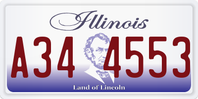 IL license plate A344553