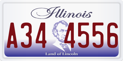 IL license plate A344556