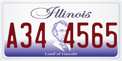 IL license plate A344565