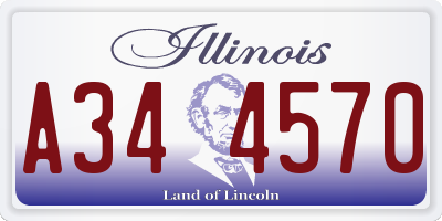 IL license plate A344570