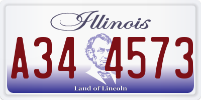 IL license plate A344573