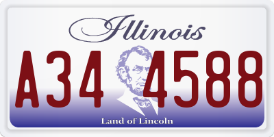 IL license plate A344588