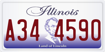 IL license plate A344590