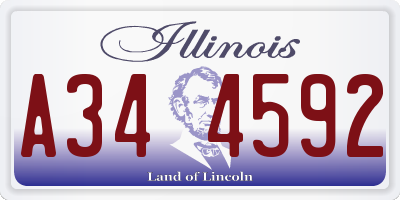 IL license plate A344592