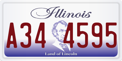 IL license plate A344595