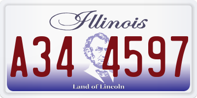 IL license plate A344597