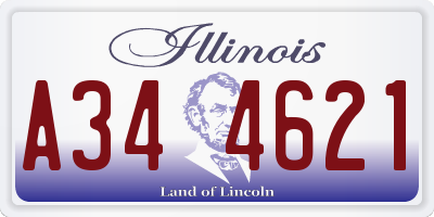 IL license plate A344621