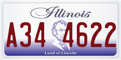 IL license plate A344622