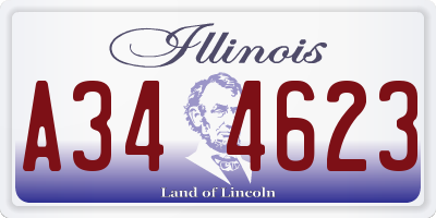 IL license plate A344623