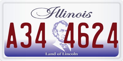 IL license plate A344624