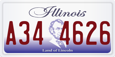 IL license plate A344626