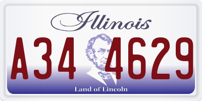 IL license plate A344629