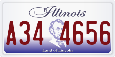 IL license plate A344656