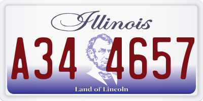 IL license plate A344657