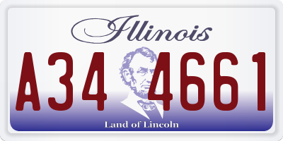 IL license plate A344661