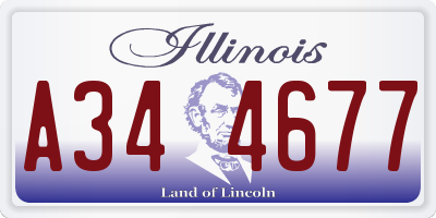 IL license plate A344677