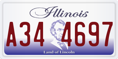 IL license plate A344697