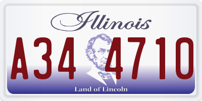 IL license plate A344710