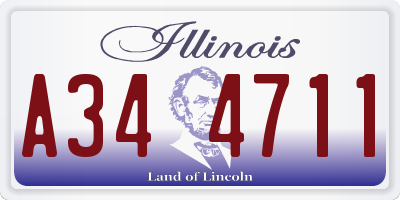 IL license plate A344711