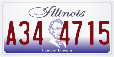 IL license plate A344715