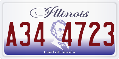 IL license plate A344723