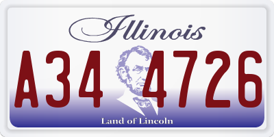 IL license plate A344726