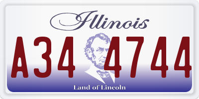 IL license plate A344744