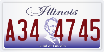 IL license plate A344745