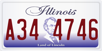 IL license plate A344746