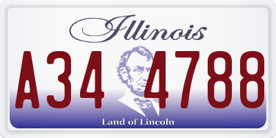 IL license plate A344788